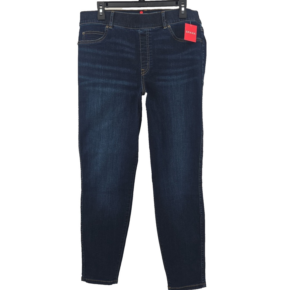 SPANX Size XL Women's Pull On Skinny Jeans Midnight Shade New